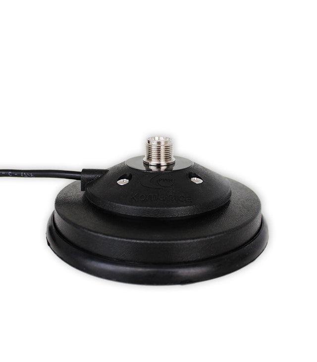 Komunica BM-1 PL magneetvoet met een diameter van 12 cm en een SO239 aansluiting wordt geleverd met 5m RG58