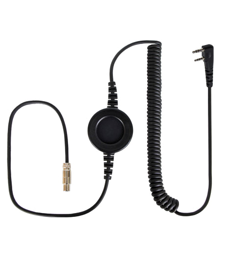 Komunica NC-PRO-CAB-K headset kabel met haakse 2-Pin Kenwood connector voor de noise canceling headset