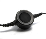 Voorzijde van de PTT-knop die aan de Komunica NC-PRO-IL Icom headset kabel zit