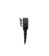 Zijkant Komunica PWR-6201 (S) speaker microfoon met voor President Randy-3 en Jerry met een extra aansluiting voor een headset of oortje