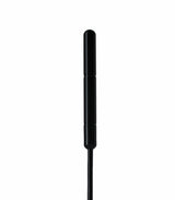 Close-up van het topje van de Komunica PWR-SRH-20 een handheld antenne voor de 2m en 70cm band met een SMA-Male aansluiting