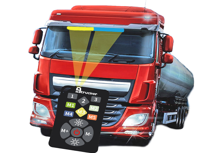 Programmeerbare led-strip met een lengte van 75cm die werkt op 12/24V en wordt geleverd met een afstandsbediening 