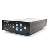 Zijkant van de mAT-180H antenne tuner voor het volledige HF-spectrum en de 6 meter band.