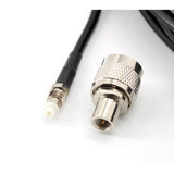 FME-connector aan een RG58 coax kabel en een losse PL-connector (UHF-Male)