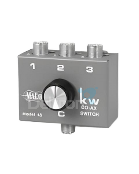 Maco 45-3 coaxiale switchbox met Space Age Linear Rotary Switch
