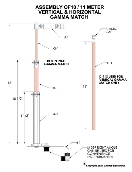 Maco V5/8 A 5/8 1200W 27MHz antenne
