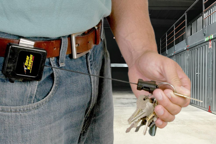 Gearkeeper retractor voor sleutelbossen, ideaal voor aan je broekriem met een roterende riemclip altijd je sleutels bij de hand