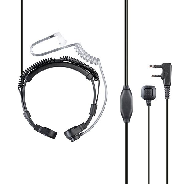 Midland C1698 MA39-L keelmicrofoon met geïntegreerde PTT-knop met vingerbevestiging