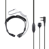 Midland MA39-LK 2P Kenwood keelmicrofoon met PTT-knop en transparante airtube oortje