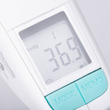 Close up van het display op de Midland ET10 thermometer