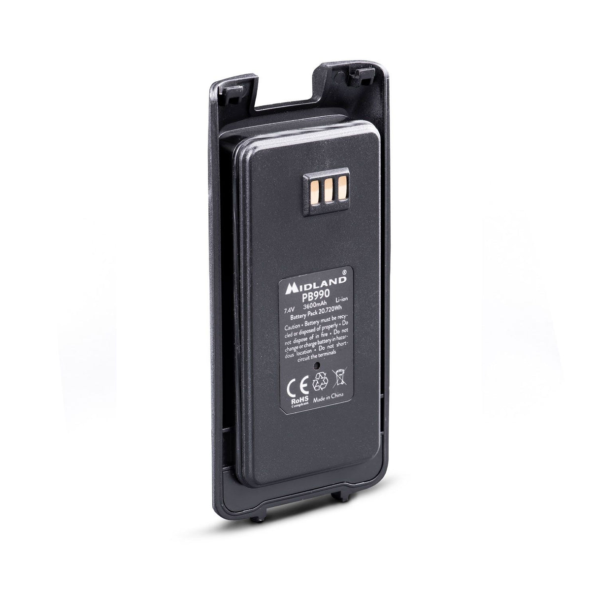 3600 mAh (13,2 Wh) accu voor de Midland CT990 EB Portofoon