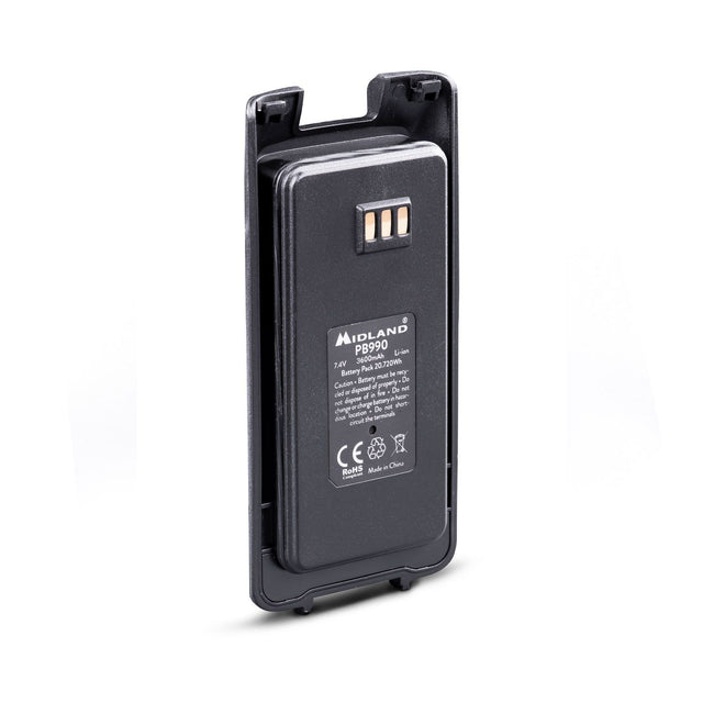 3600 mAh (13,2 Wh) accu voor de Midland CT990 EB Portofoon