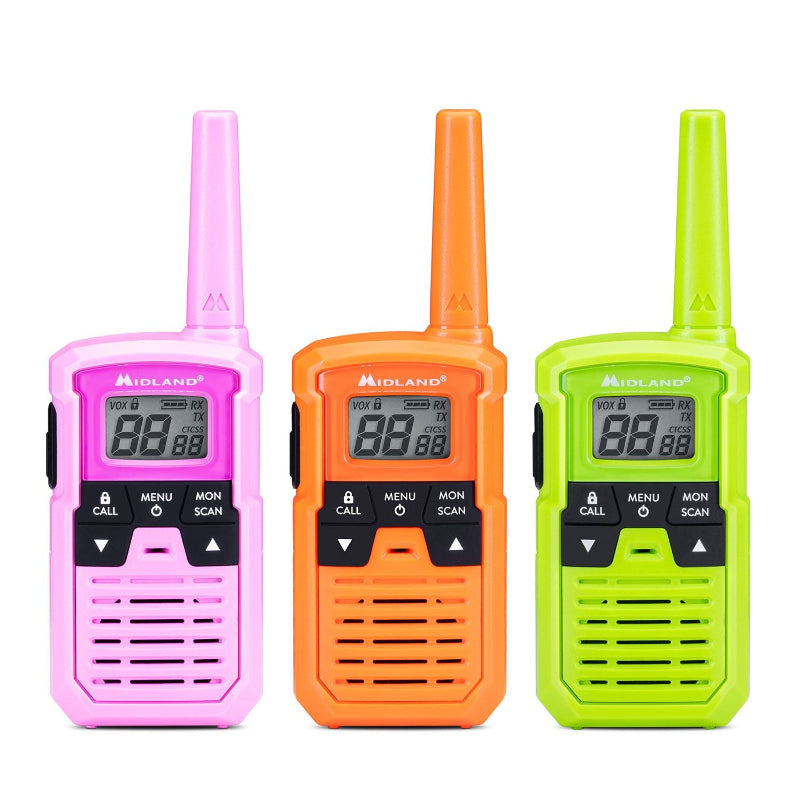 Midland XT10-PRO Set of 3 colored PRM446 walkie talkies | Deltron