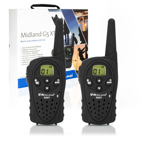 Midland G5 XT Work en Hobby set van 2 PMR446/27MC portofoons met originele verpakking