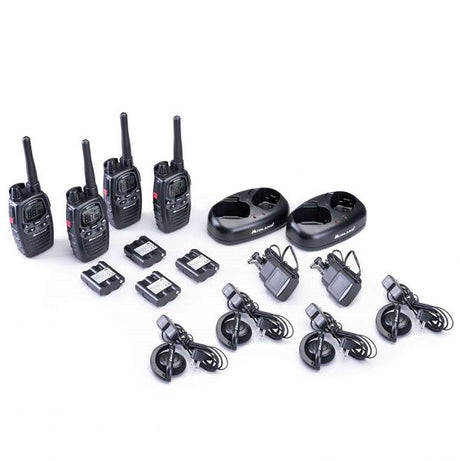 Midland_G7_PMR446 portofoonset met laders, oortjes en opbergkoffer