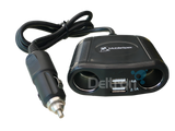 Mobile Spec MS431USB 12V sigaretaansteker hub met twee USB-poorten en twee sigaretaansteker aansluitingen
