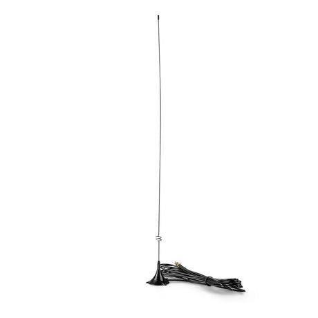 Moonraker MRM-100 mini magneetvoet antenne met een lengte van 55cm voor de 2m en 70cm (UHF/VHF) banden