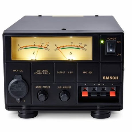 Voorzijde Moonraker SM-50IIE-V2 voeding 50A continu en 55A piekvermogen