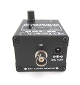 Moonraker M-100 breedband voorversterker zijkant DC 12V