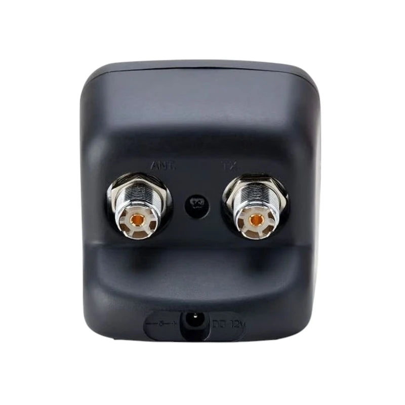 Achterzijde Moonraker SWR-20 een schakelbare SWR-meter voor 1.8 tot 200MHz  