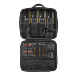Motorola T82 Extreme quad set portofoons met accessoires in de meegeleverde opbergtas