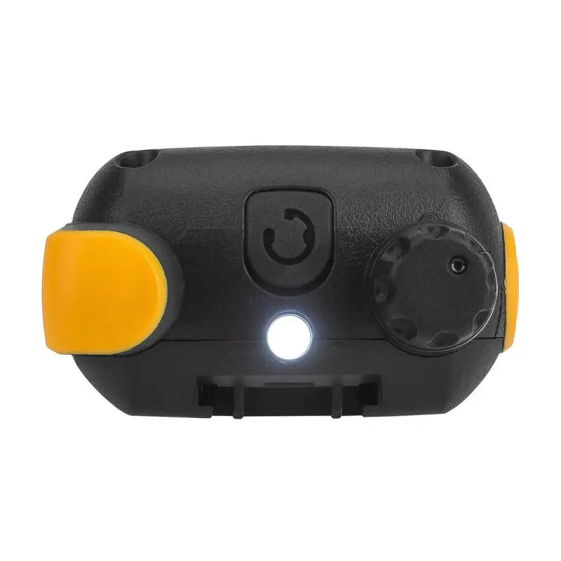 Bovenkant van de Motorola T82 Extreme PMR446 portofoon met ledlamp, antenne en volumeknop