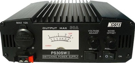 Nissei PS-30SW II schakelbare voeding met groot display en bedieningsknoppen