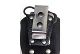 Achterzijde nylon case voor de Uniden SDS100E met metalen riemclip en draaglus