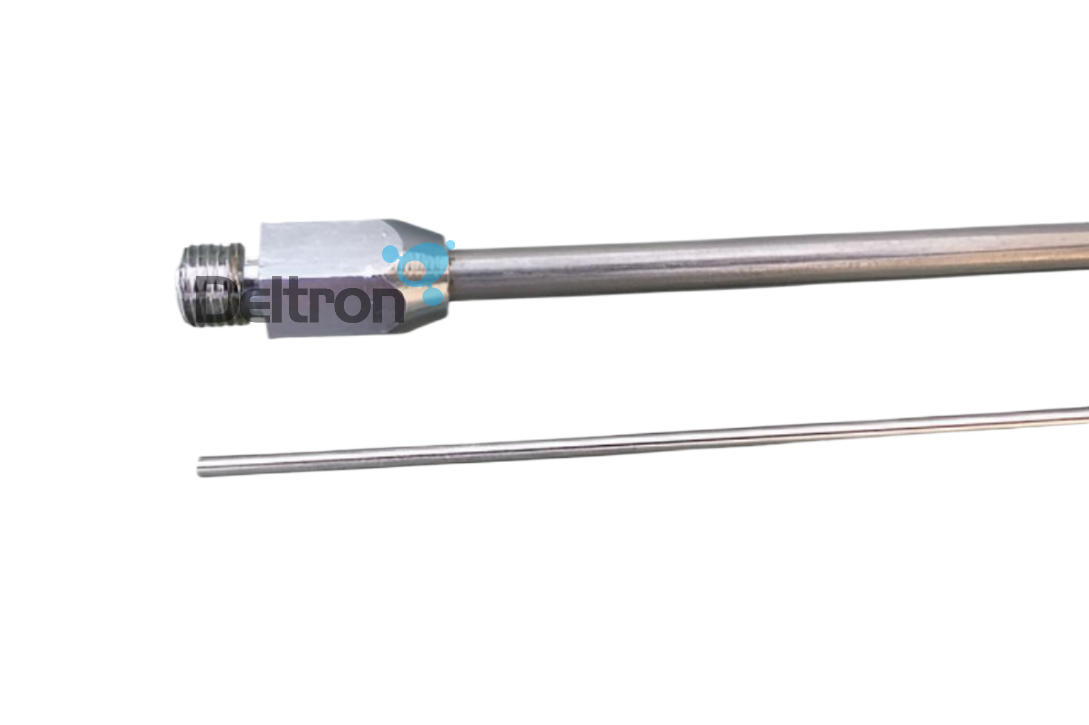 Voet en het middendeel van de IC56-2 een tweedelige rvs 27MC CB Antenne met een lengte van 260cm