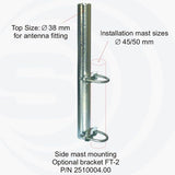 Sirio FT-2 optionele mastbeugel voor de Sirio GP 160 LB-UHF airband antenne