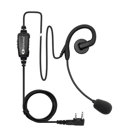 Komunica PWR-MIC-2-M 2-Pins Motorola, Midland, Hytera en Yaesu headset met microfoon