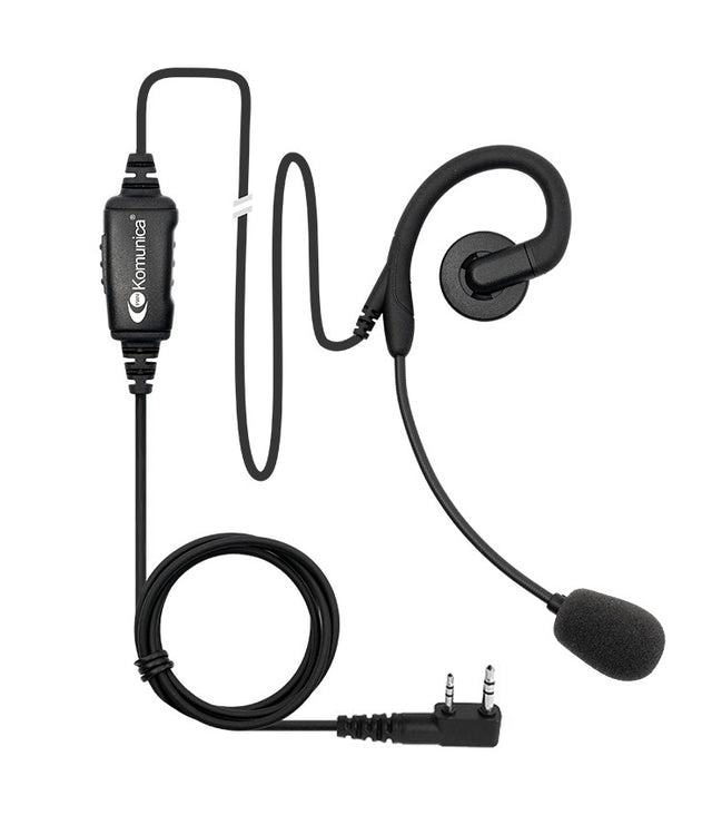 Komunica PWR-MIC-2-M 2-Pins Motorola, Midland, Hytera en Yaesu headset met microfoon
