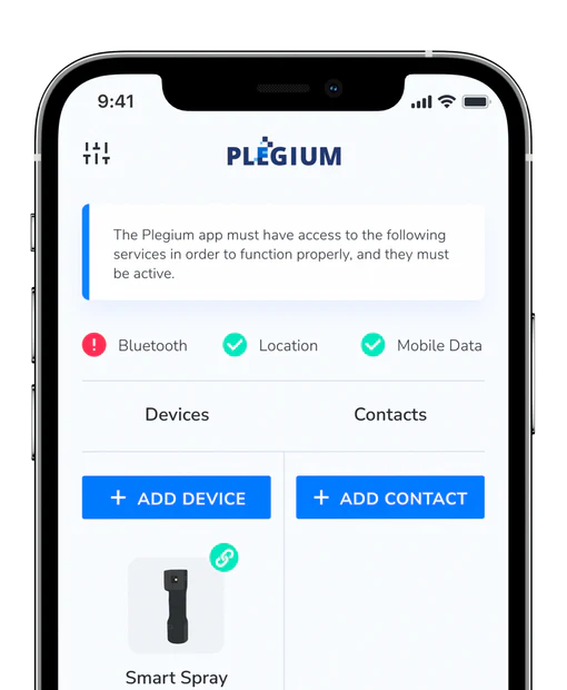 Een Plegium zelfverdedigingsspray koppelen aan de Plegium App op je smartphone