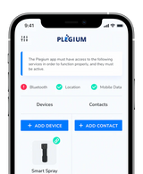 Een Plegium zelfverdedigingsspray koppelen aan de Plegium App op je smartphone
