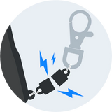 Magnetische quick release aan elke sleutelhanger met een Plegium Smart defence zlefverdedigingsspray