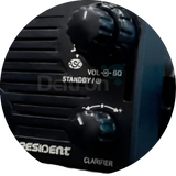 Close-up President Jack-II compacte mobiele 27MC transceiver AM, FM en SSB en groot helder disolay