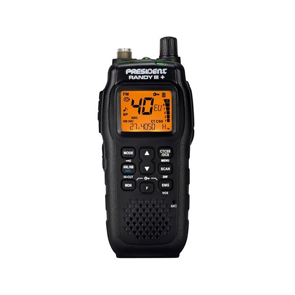 President RANDY-3 PLUS IP67 27MHz portofoon met oranje display verlichting
