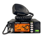 Vooraanzicht President Harrison II+ mobiele 27MHz transceiver met LCD-display en USB-poort