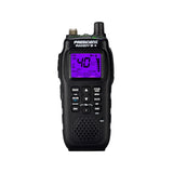 President Randy III+ met paars display met informatie zoals frequentie en kanaalnummer