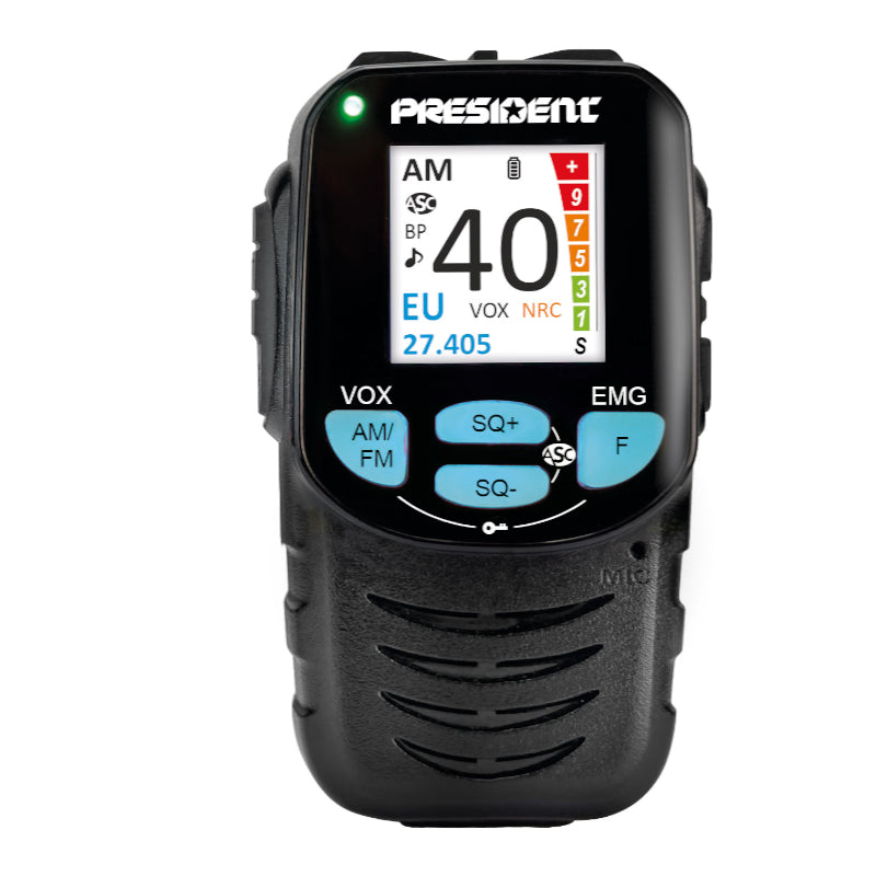 President William-2 27MC transceiver met draadloze microfoon met licht blauwe toetsen vrerlichting
