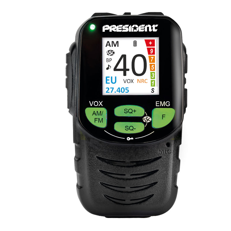 President William-2 mobiele 27MC transceiver met draadloze multifunctionele microfoon die een groot display heeft en instelbare kleuren verlichting voor de toetsen