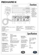 Datasheet President Richard-2 een mobiele 27MHz CB transceiver 