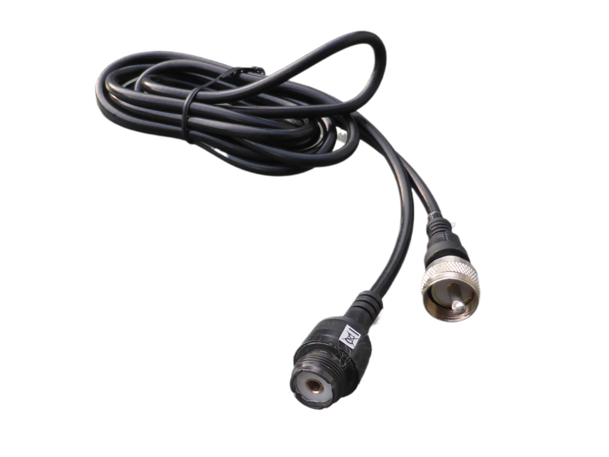 President tussenkabel of coax-verlengkabel 2 meter met UHF-male en UHF-female (PL) connectoren