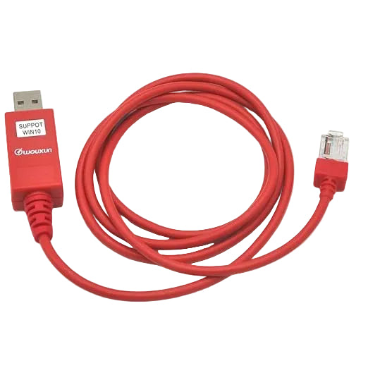 Programmeerkabel met RJ45 en USB connectoren voor Wouxun KG-UV920 tot en met KG-UV980 serie transceivers