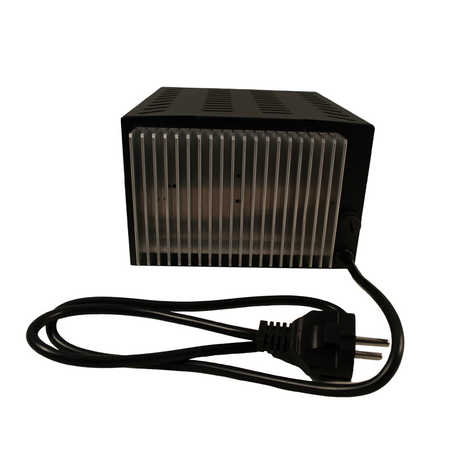 Achterkant van de RM LPS-112 lineaire voeding met de 230V voedingskabel