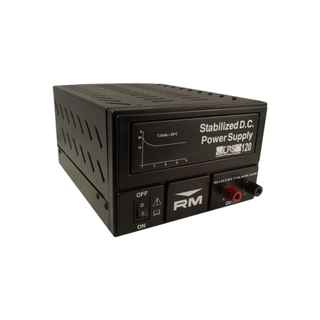 RM LPS120 lineaire voeding met aansluitingen en aan/uit knop