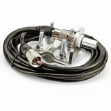 Antenne beugel voor montage van een antenne aan een ronde railing of buis met coaxkabel en UHF-Male (PL259) connector