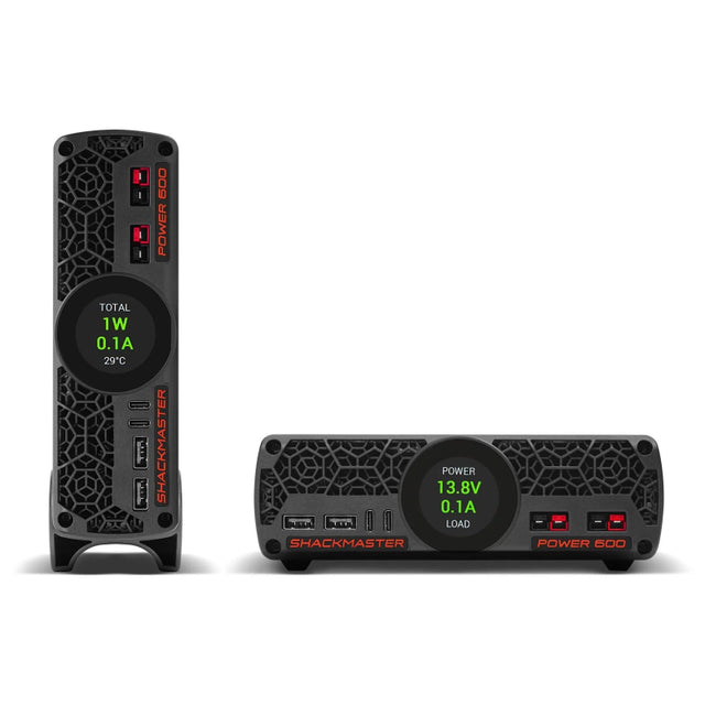 RigExpert Shackmaster Power 600 stabiele slimme voeding die zowel staand als liggend te gebruiken is