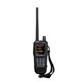 Uniden SDS100E portable scanner met antenne en een polsband