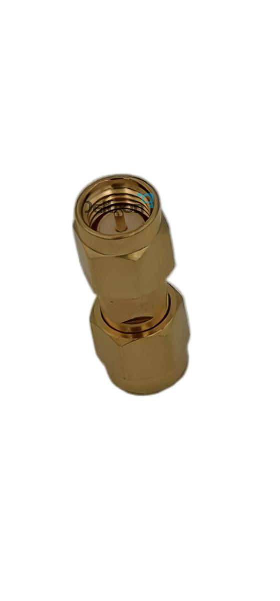 Vergulde adapter van SMA-Male naar SMA-Male